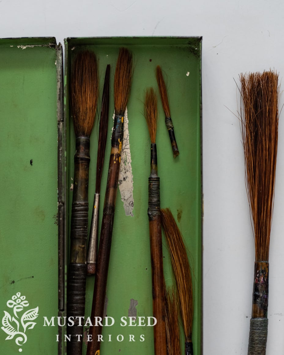 antique handmade Georgian paintbrushes | miss mustard seed