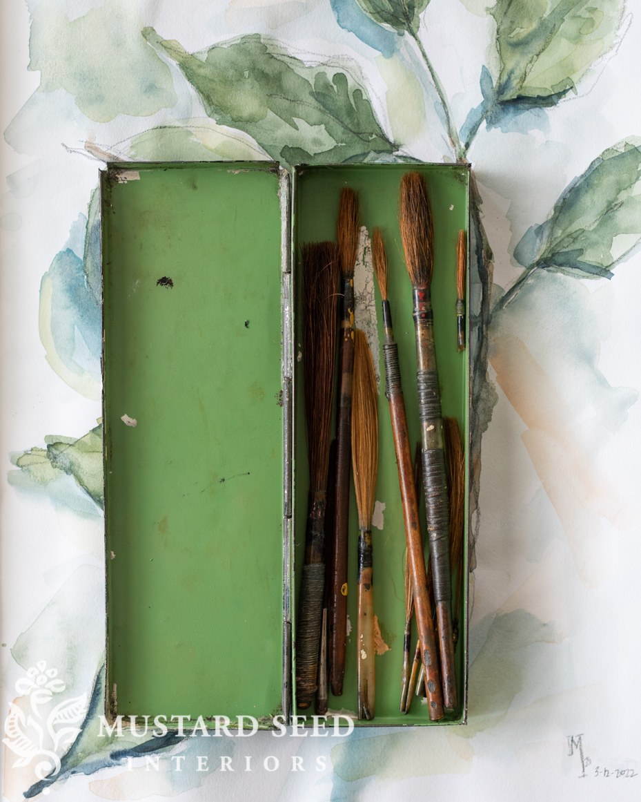 antique handmade Georgian paintbrushes | miss mustard seed