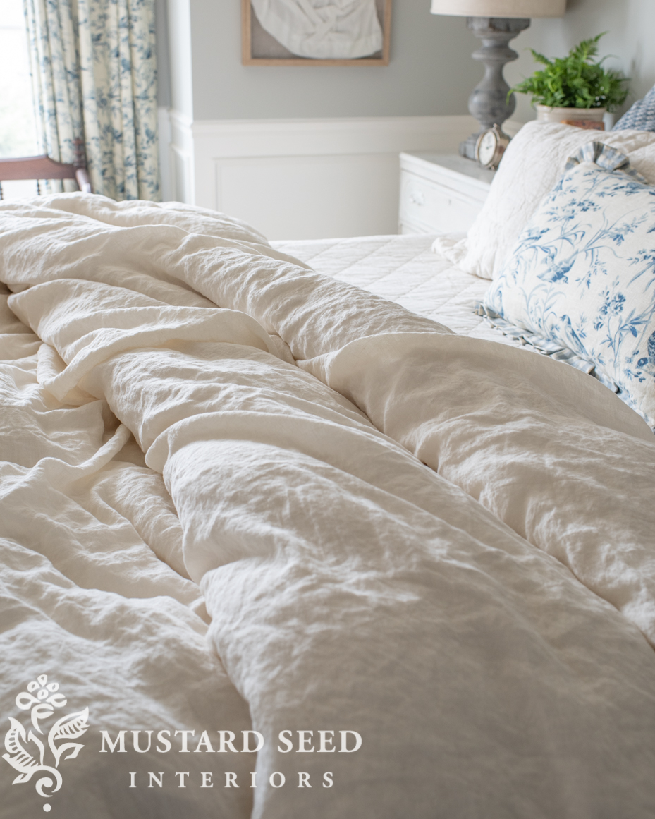 washed linen sheets from Brooklinen | miss mustard seed