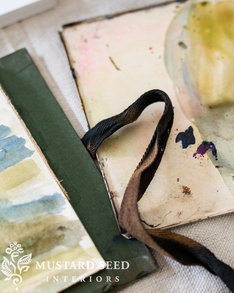antique roberson combination sketchbook and palette | art supplies | miss mustard seed