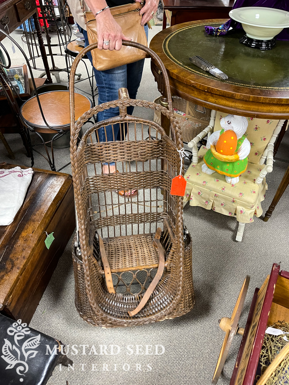 vintage baby basket | miss mustard seed