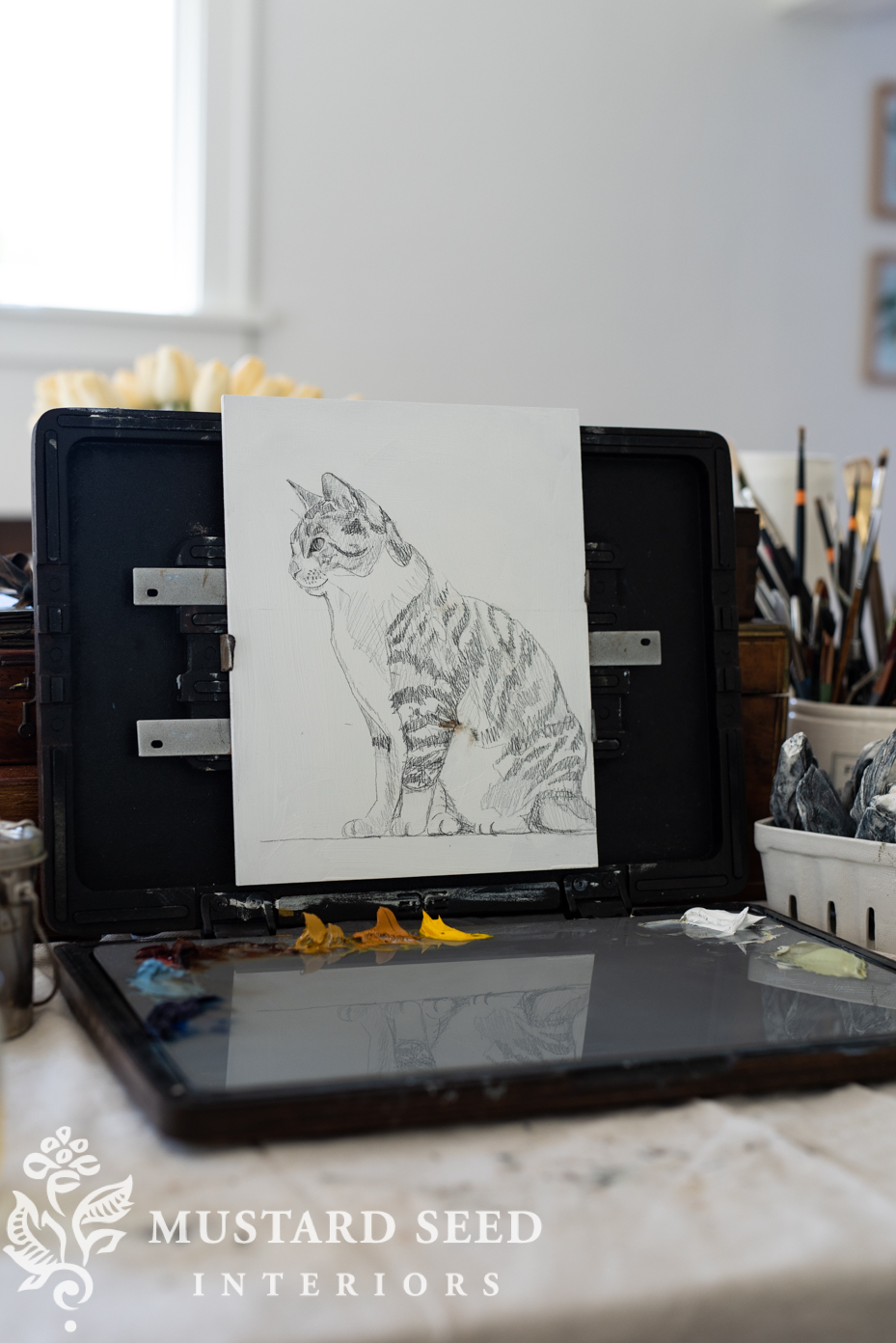 pet portraits | tabby cat | original oil painting | miss mustard seed