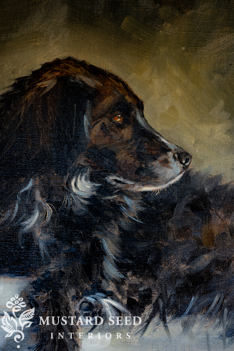 pet portraits | australian shepherd mix | original oil painting | miss mustard seed