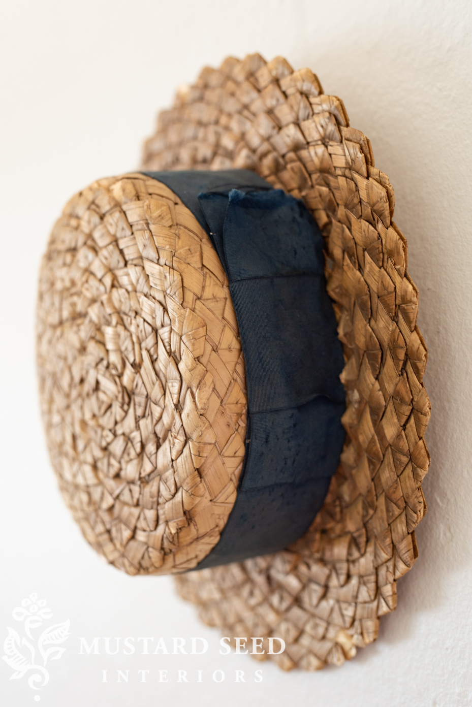 antique straw boat hat | miss mustard seed