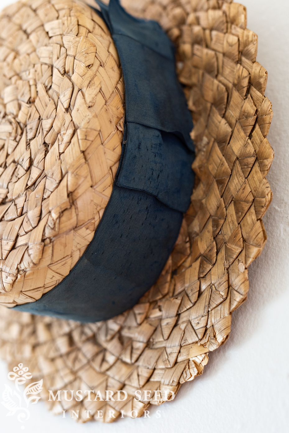 antique straw boat hat | miss mustard seed