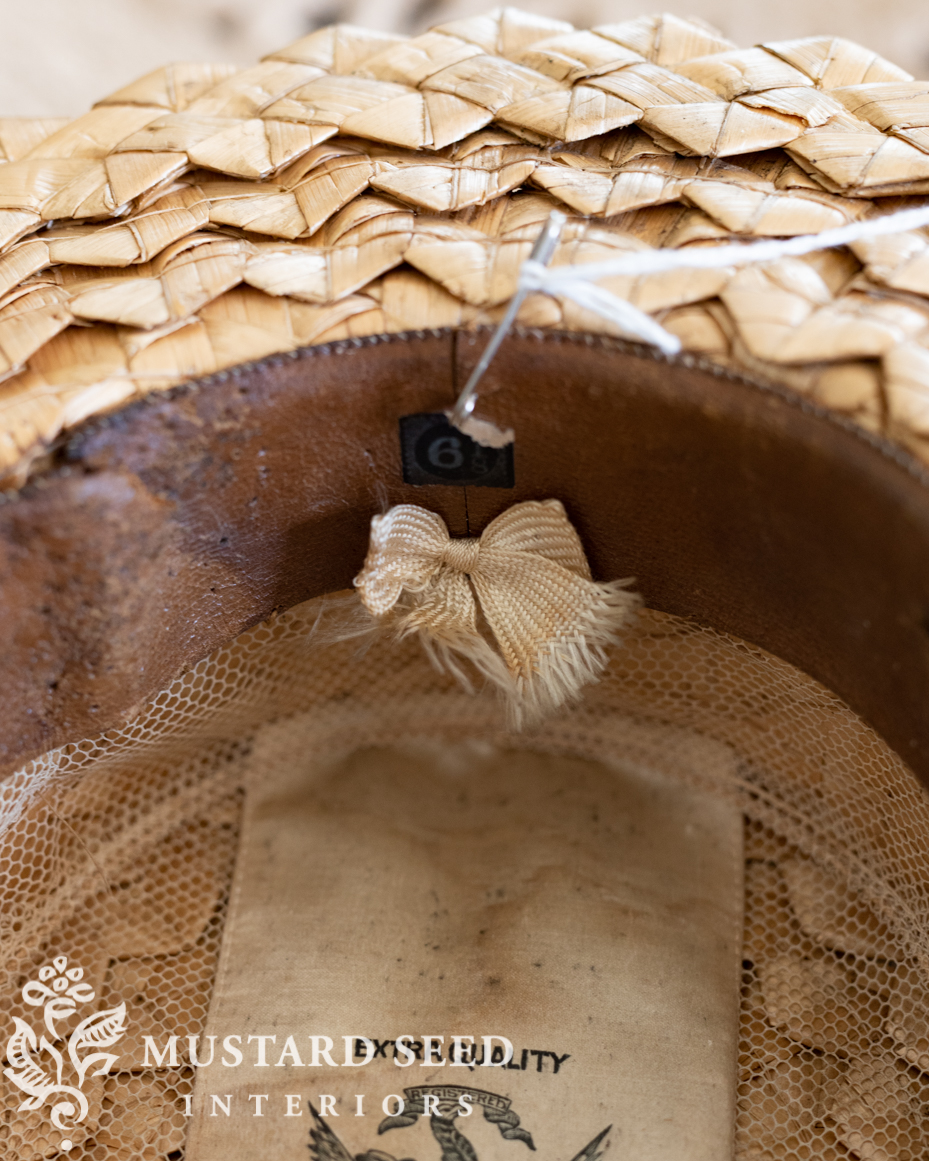 antique straw boat hat | miss mustard seed