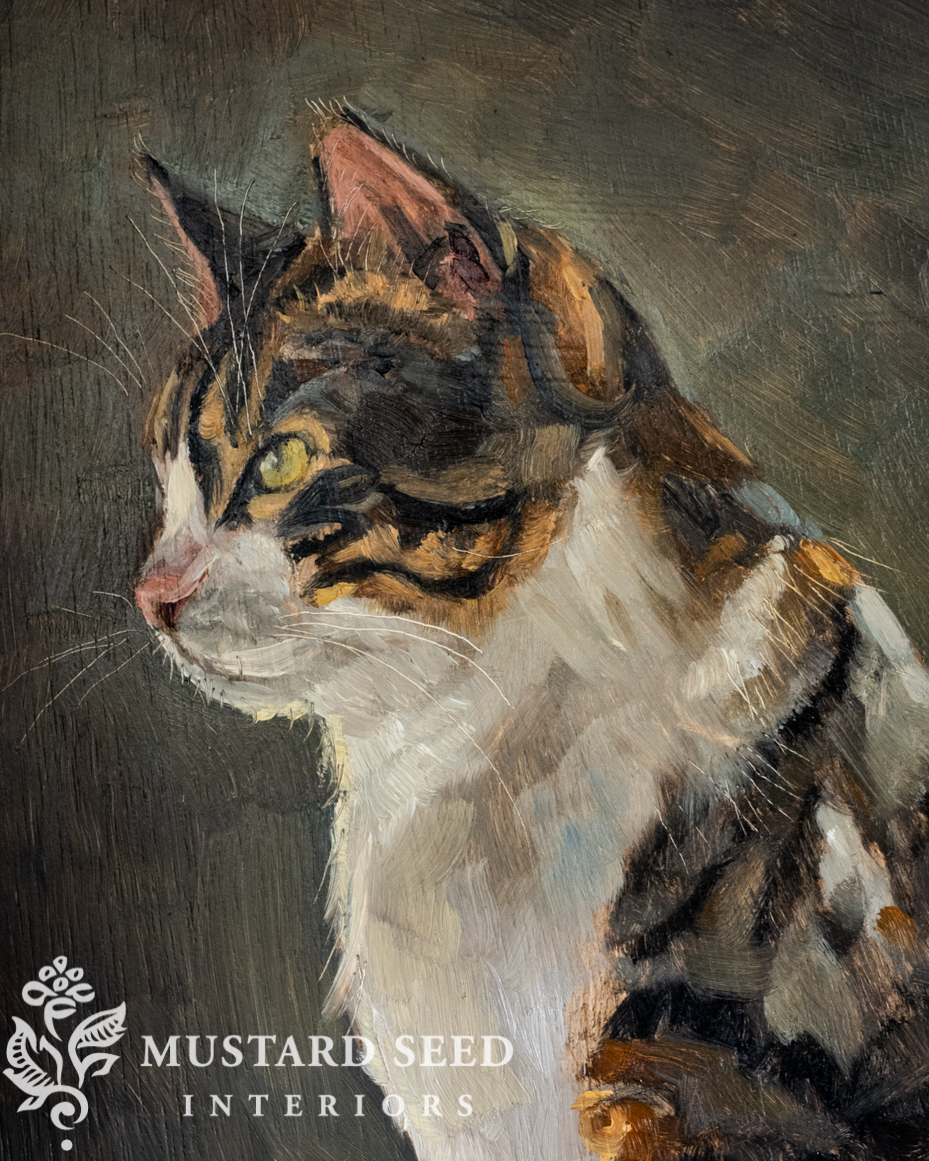 pet portraits | tabby cat | original oil painting | miss mustard seed