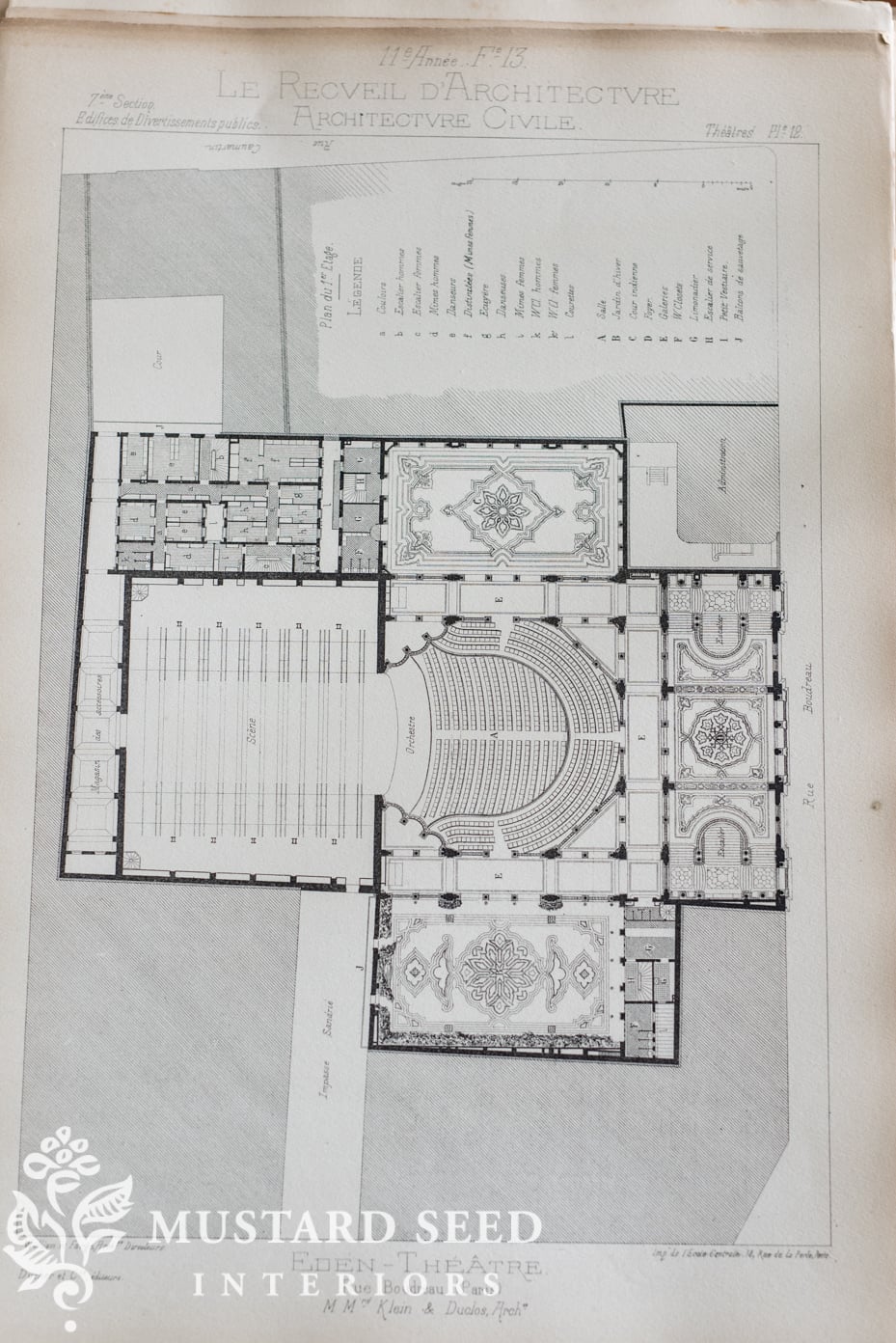 antique architecture portfolio | eden theatre paris | wulliam & farge of paris | miss mustard seed