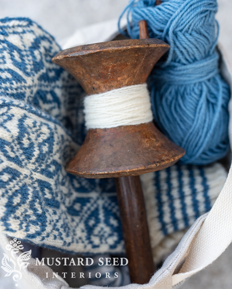 antique wooden yarn winder | miss mustard seed