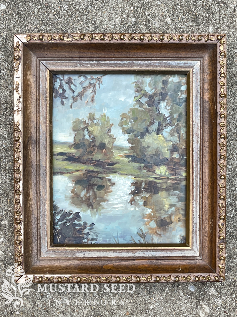 antique frame | original 8 x 10 oil painting | miss mustard seed | marian parsons