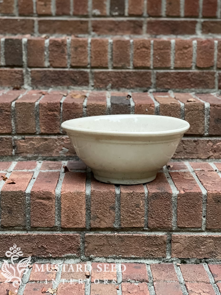 antique ironstone bowl warranted liverpool | miss mustard seed