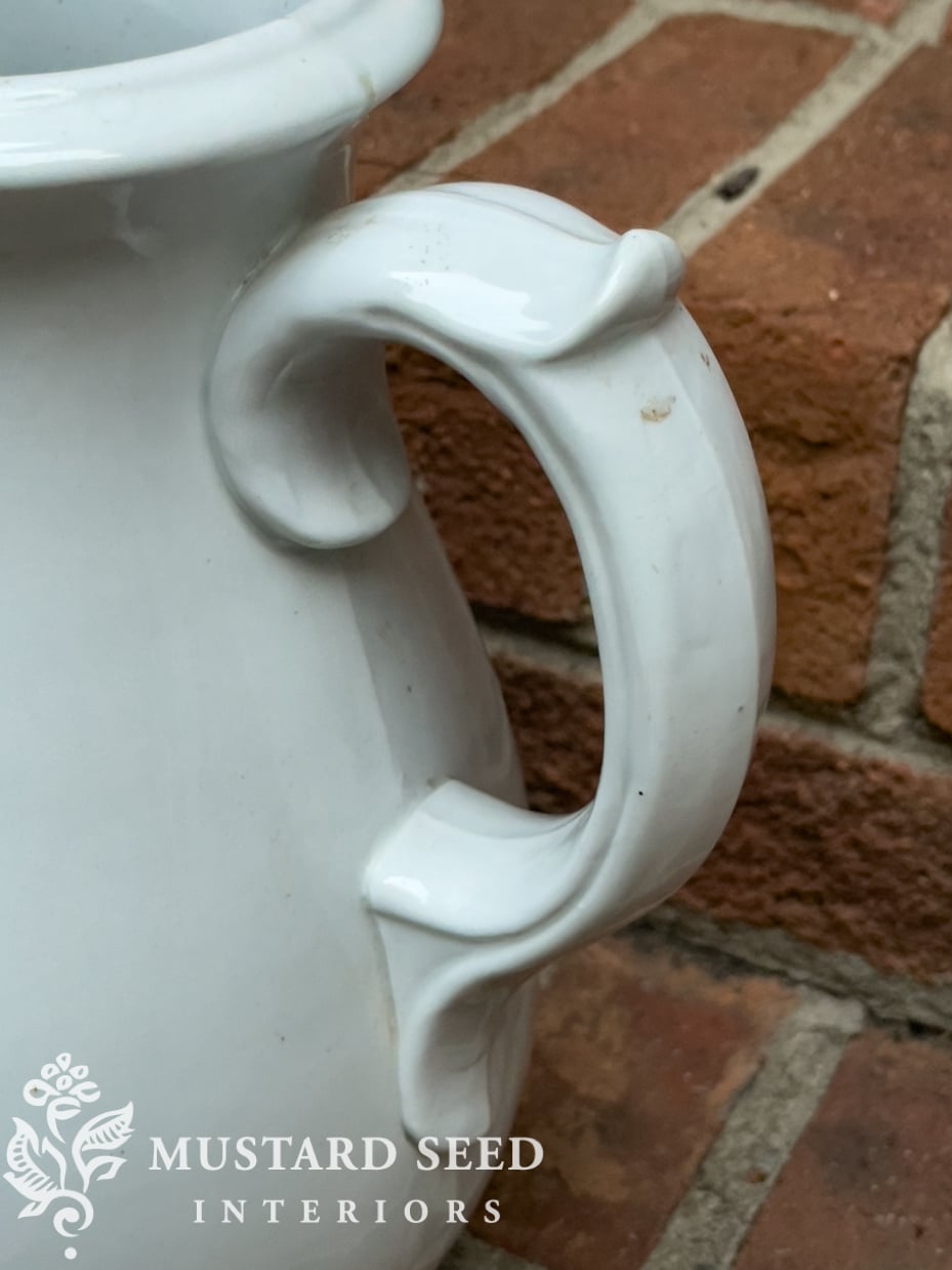maddock & Sons 1870-1880 white ironstone pitcher | miss mustard seed
