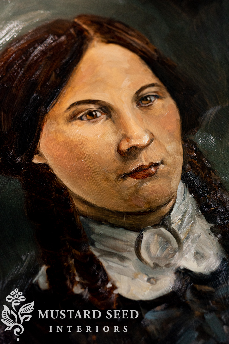 original oil portrait | Lucy Gwyn Estes Vaughan | marian parsons | miss mustard seed