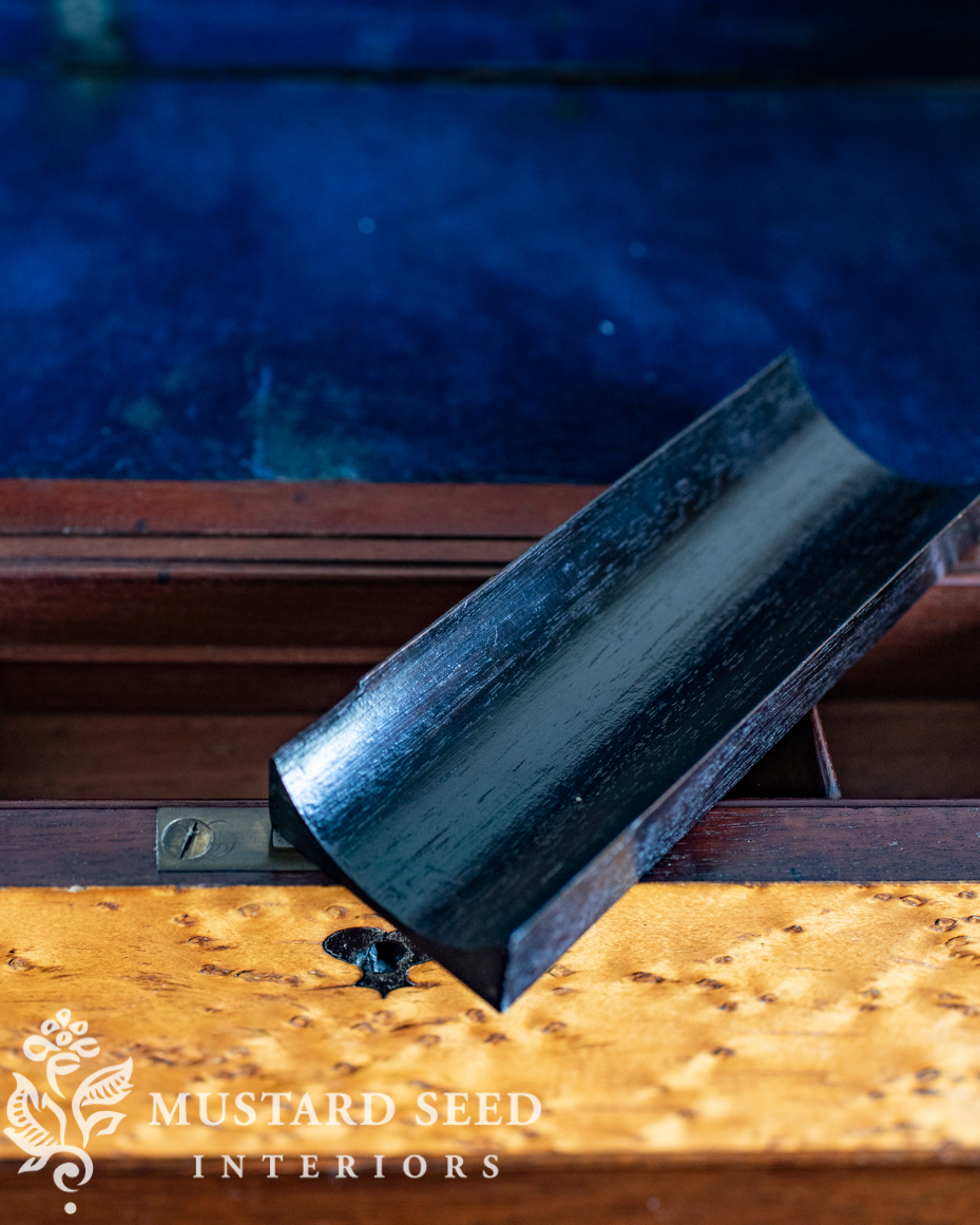 antique birds-eye maple writing slope | miss mustard seed