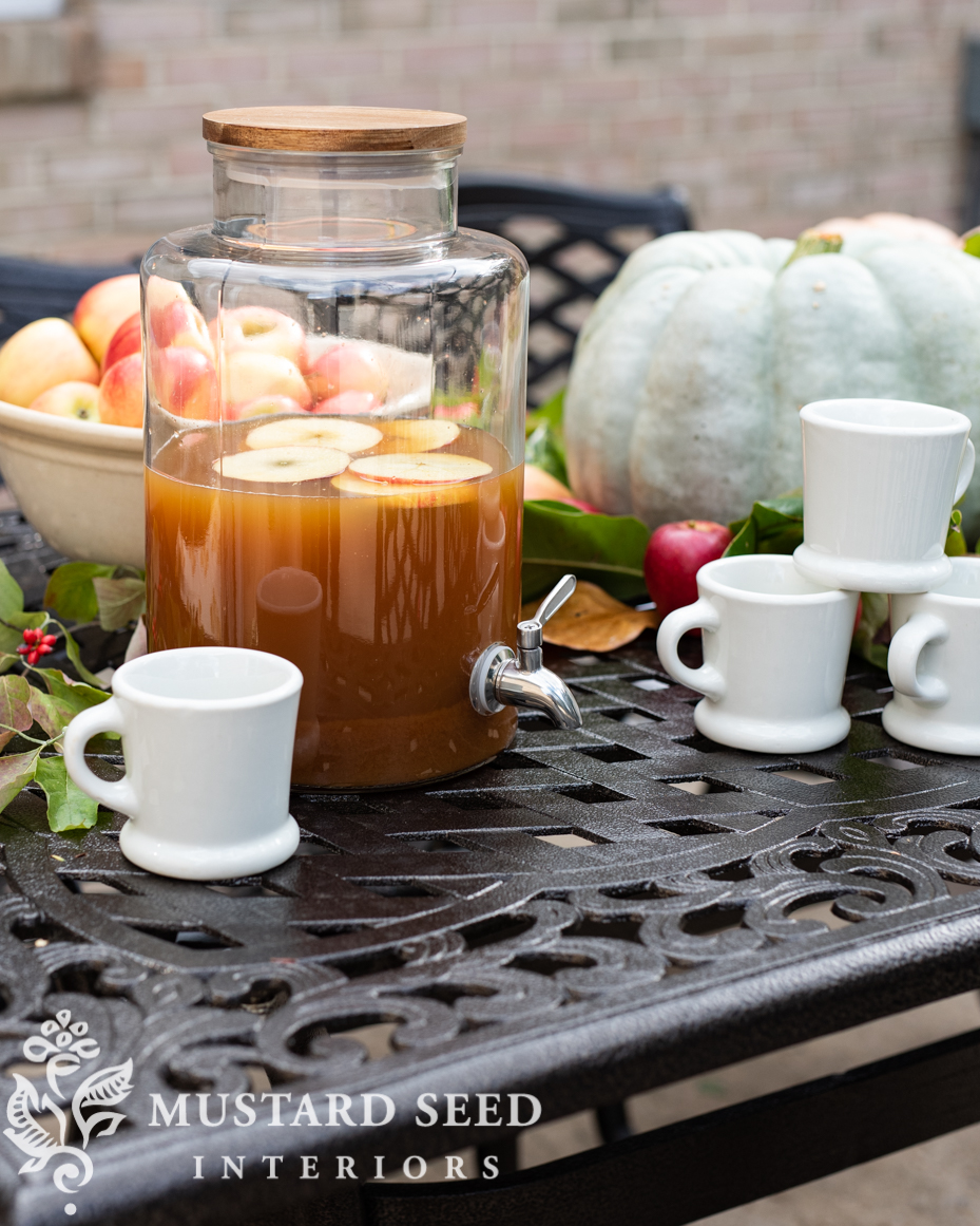 drink dispenser from walmart | fall entertaining | miss mustard seed