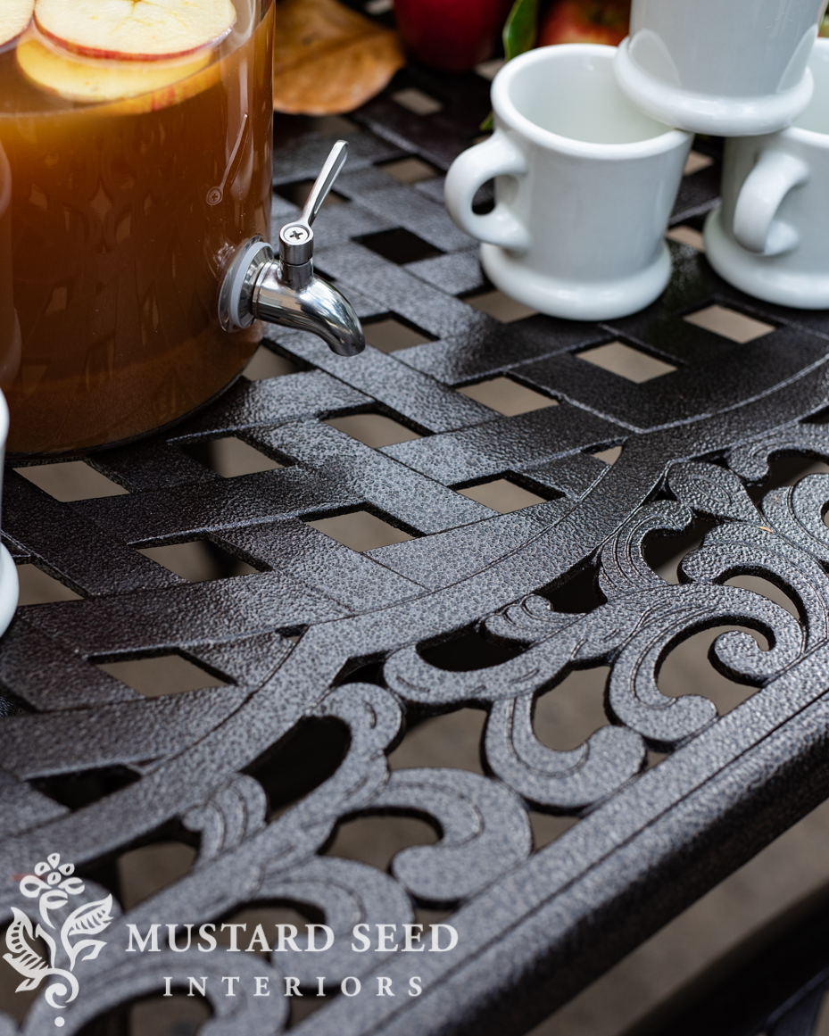 Hammond House patio set from Walmart | fall entertaining | miss mustard seed