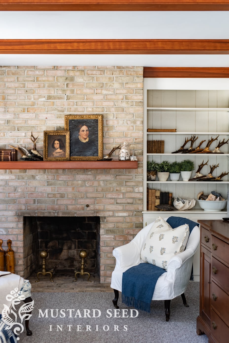 living room decor with antiques | miss mustard seed