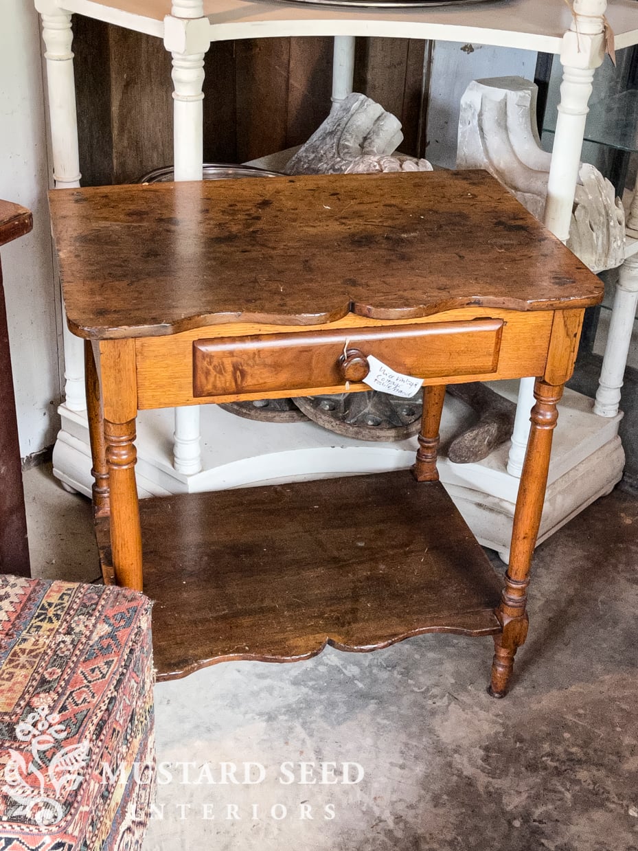 antique side table | ekster antiques | miss mustard seed