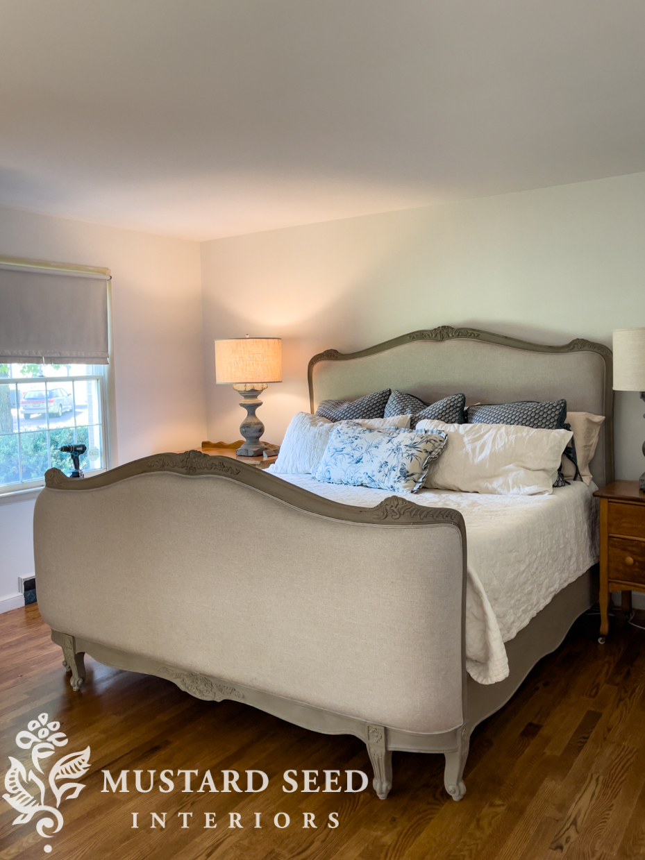 Arhaus French-style upholstered bed | miss mustard seed