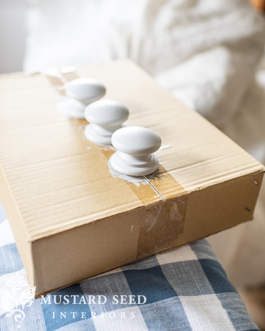 painted birch knobs | miss mustard seed