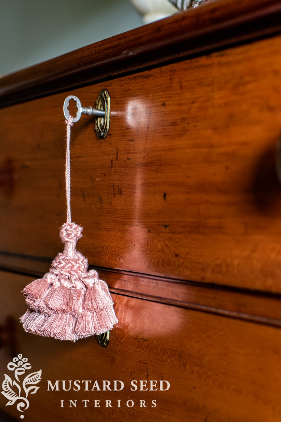 pink European key tassel | miss mustard seed