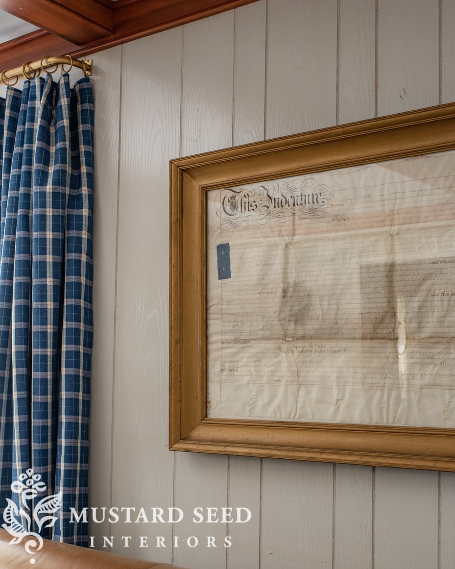 framed antique indenture | miss mustard seed