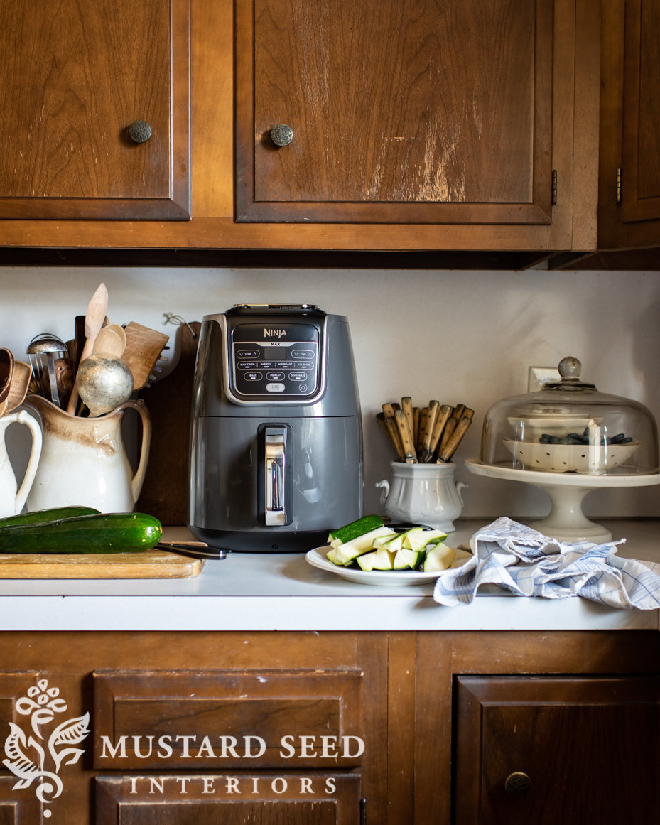 ninja air fryer | zucchini fries | ebay refurbished | miss mustard seed