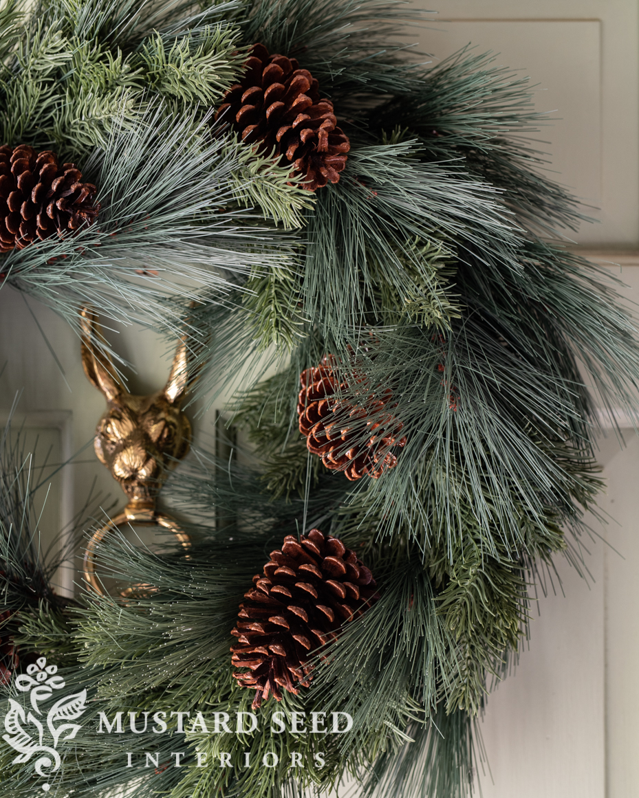 fluffy christmas wreath hack | christmas decorating | miss mustard seed
