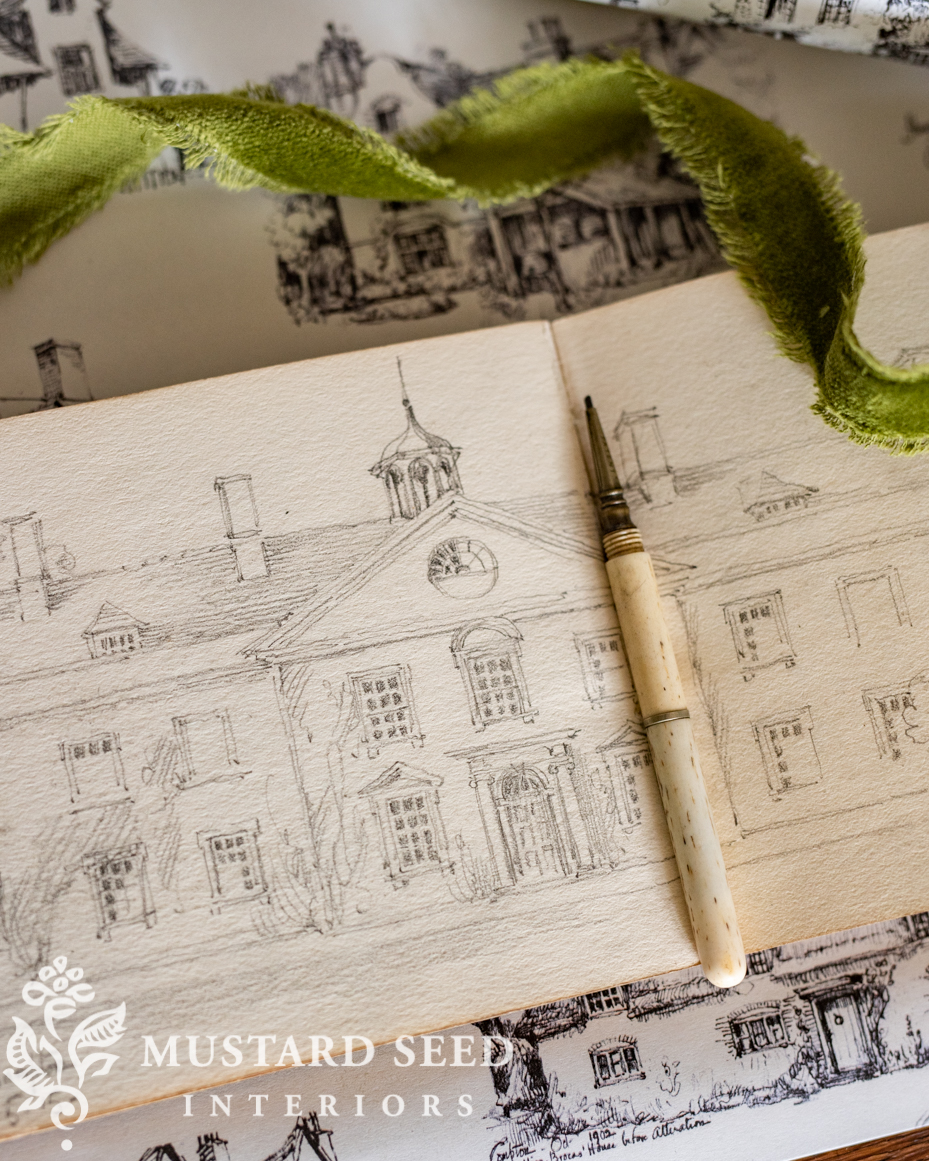 kitchin skechbook wrapping paper | miss mustard seed