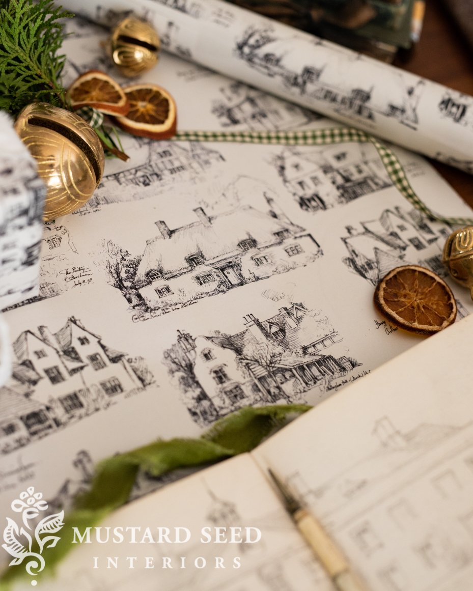 kitchin skechbook wrapping paper | miss mustard seed