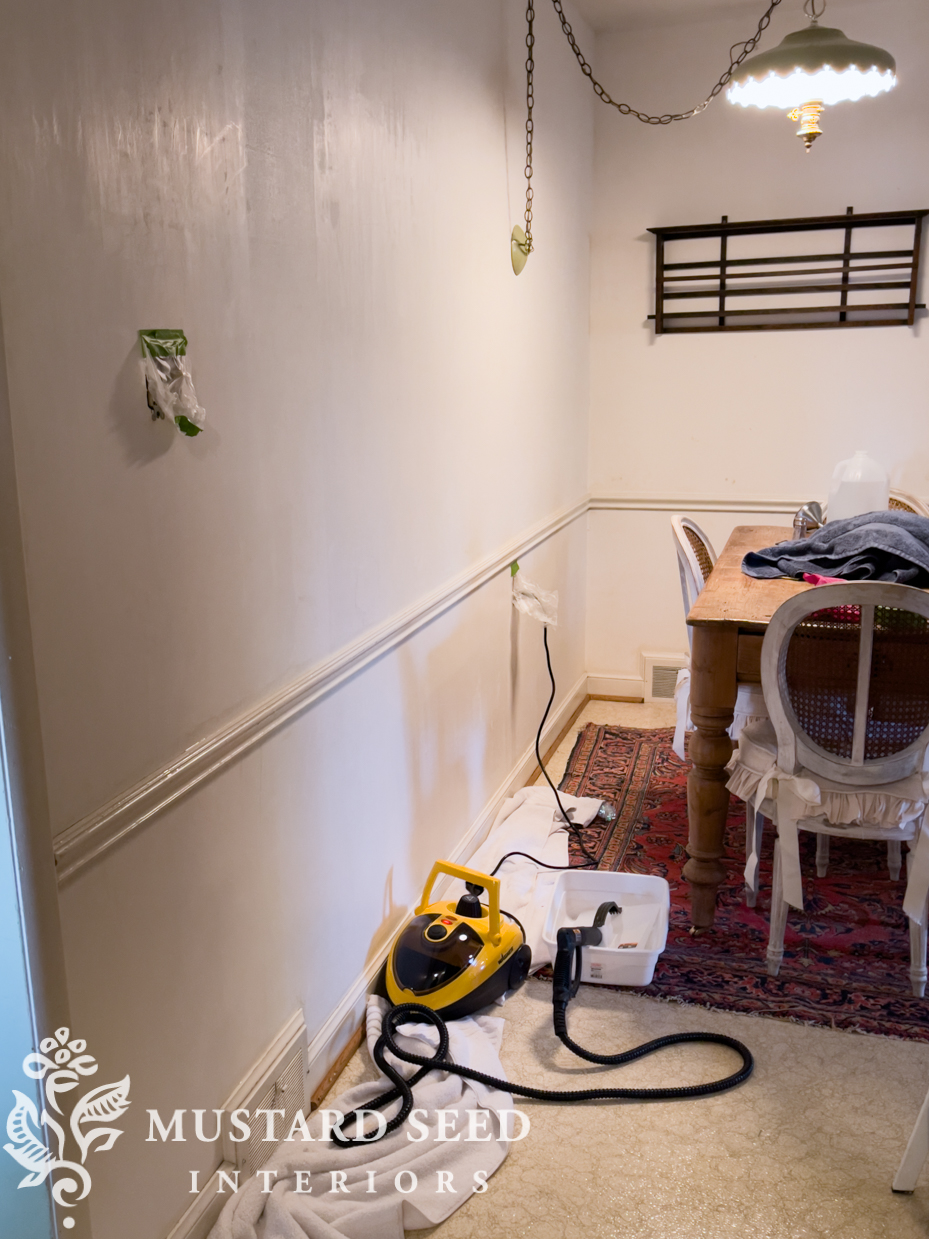 steaming off wallpaper | miss mustard seed