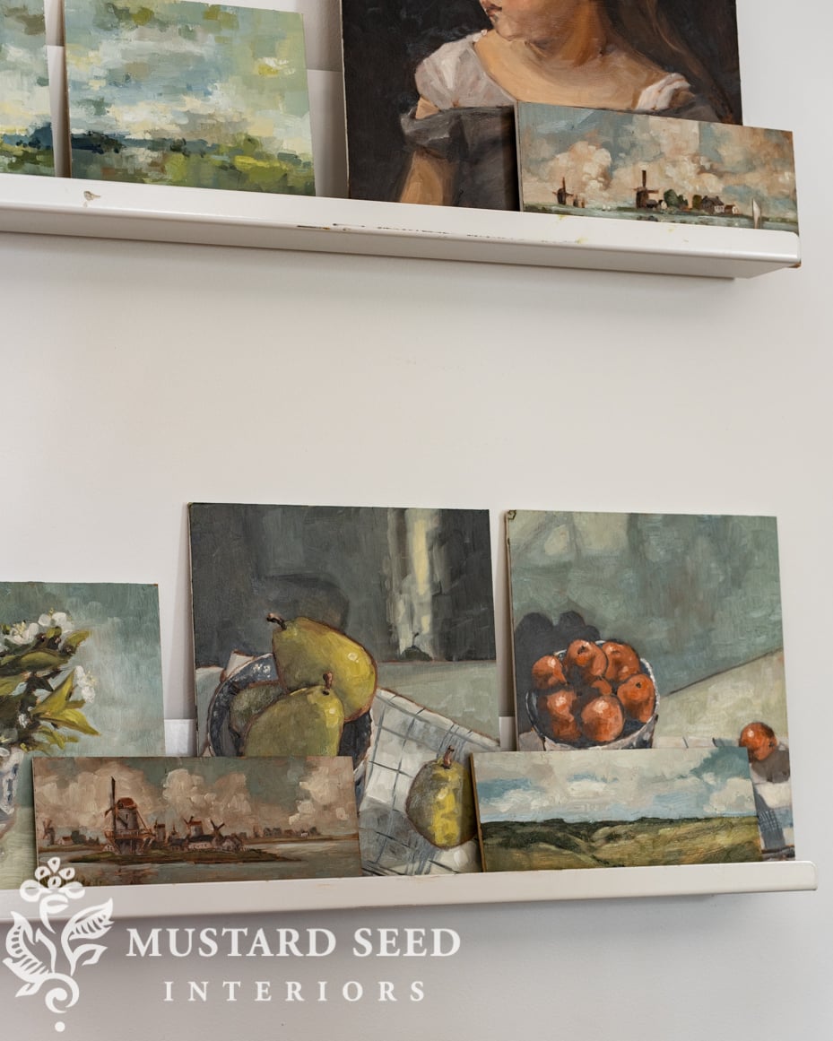 growing as an artist through challenges | oil painting drying shelves | miss mustard seed