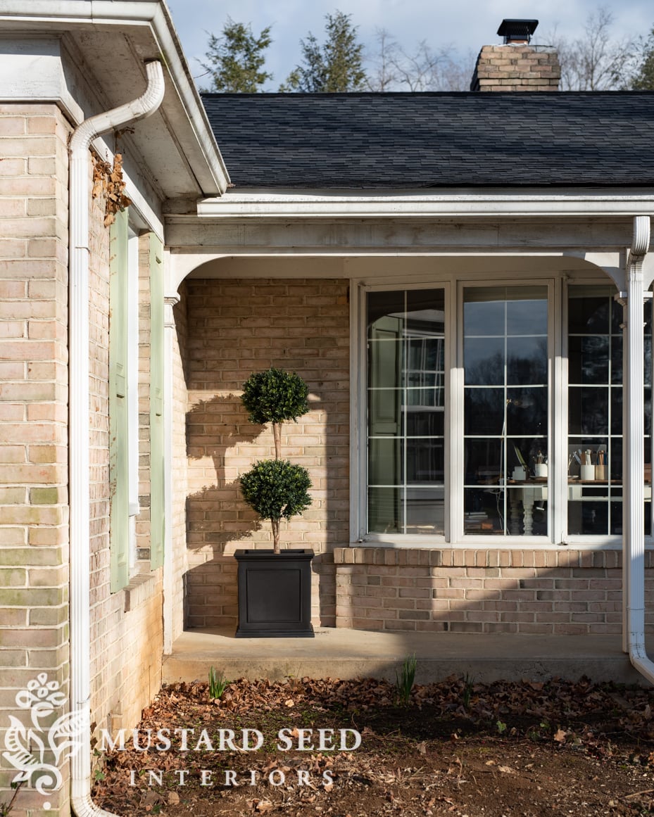 faux boxwood topiaries | miss mustard seed