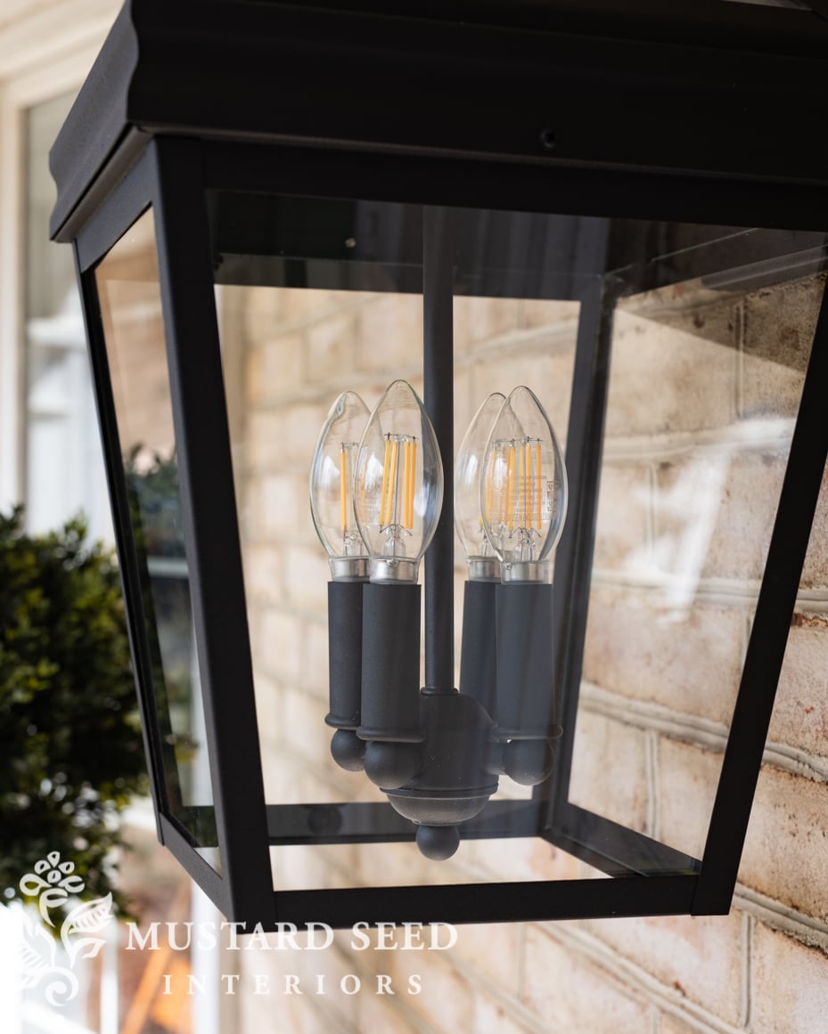 replacing old exterior light fixtures | Lamps Plus Stratton Street | miss mustard seed