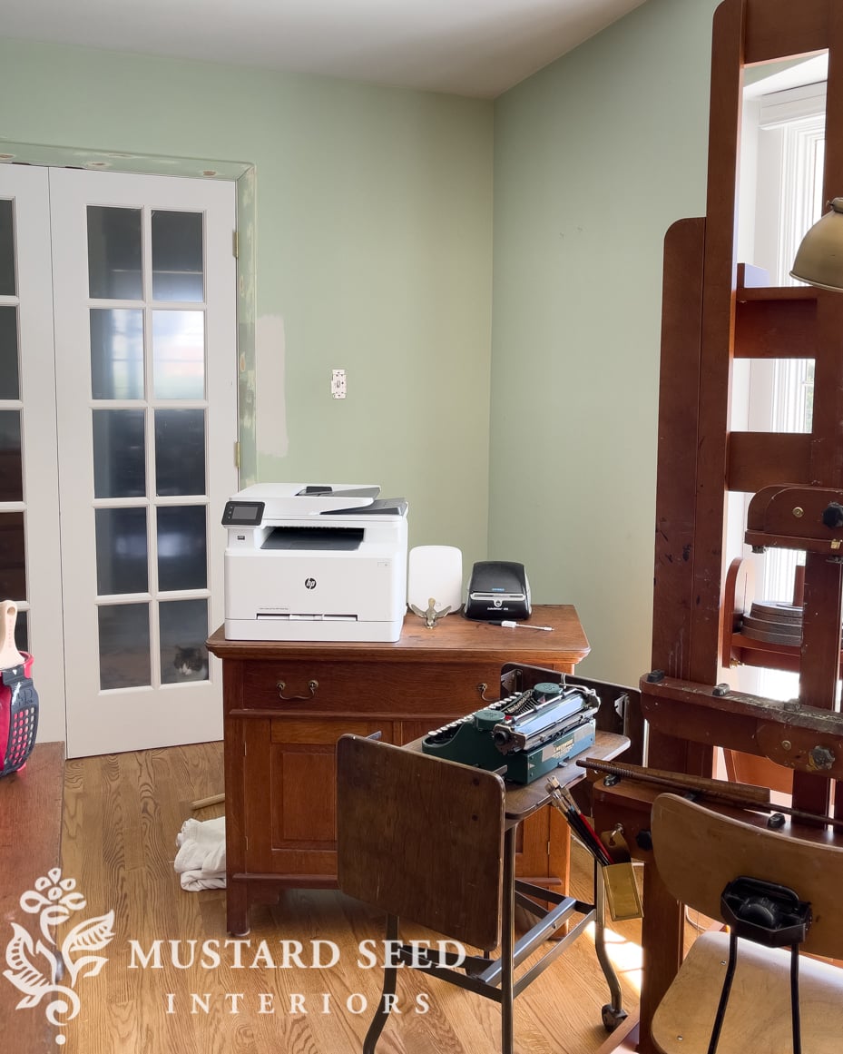 french door in the art atudio | miss mustard seed