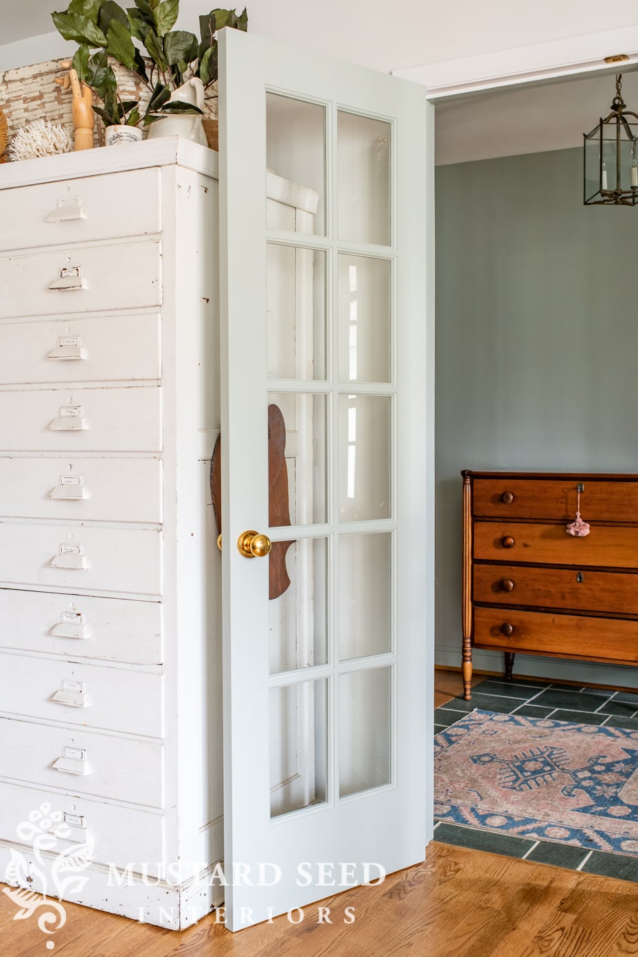 french door in the art atudio | miss mustard seed