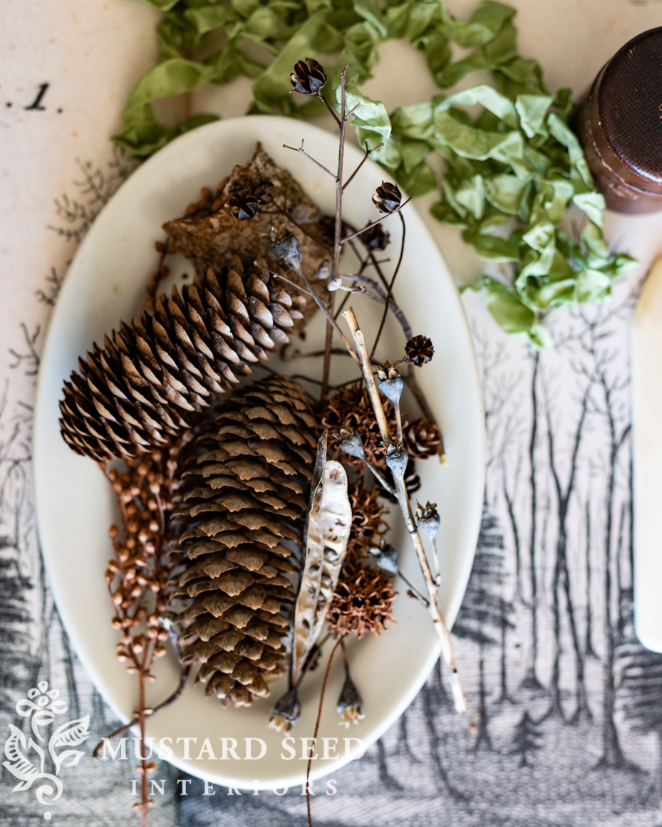 winter gatherings | crinkled seam binding ribbon | miss mustard seed