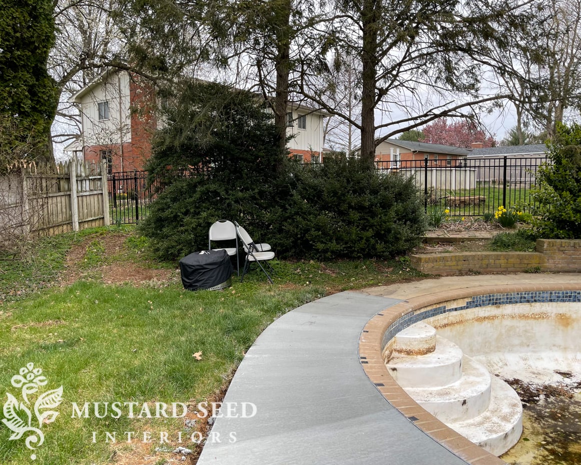 1970 home renovation | yard clean-up in progress | miss mustard seed