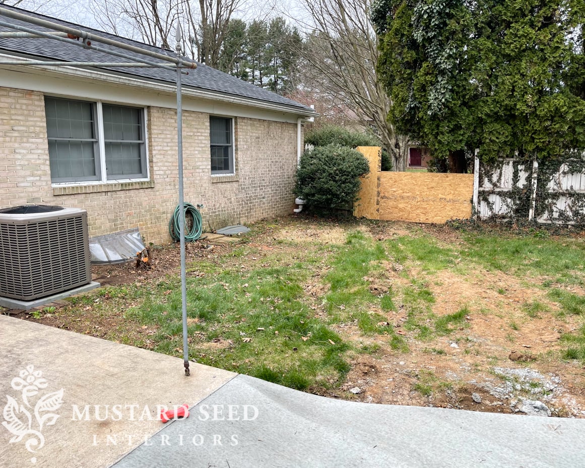 1970 home renovation | yard clean-up in progress | miss mustard seed
