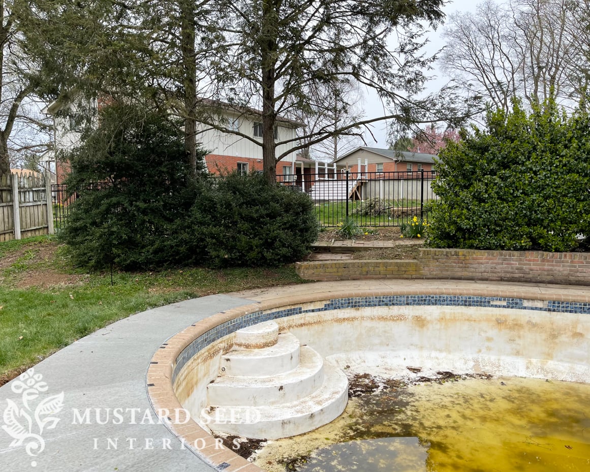 1970 home renovation | yard clean-up in progress | miss mustard seed