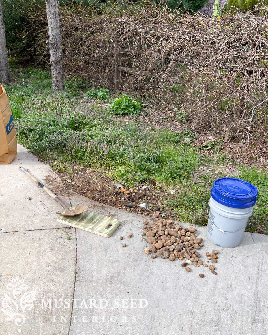 1970 home renovation | yard clean-up in progress | miss mustard seed