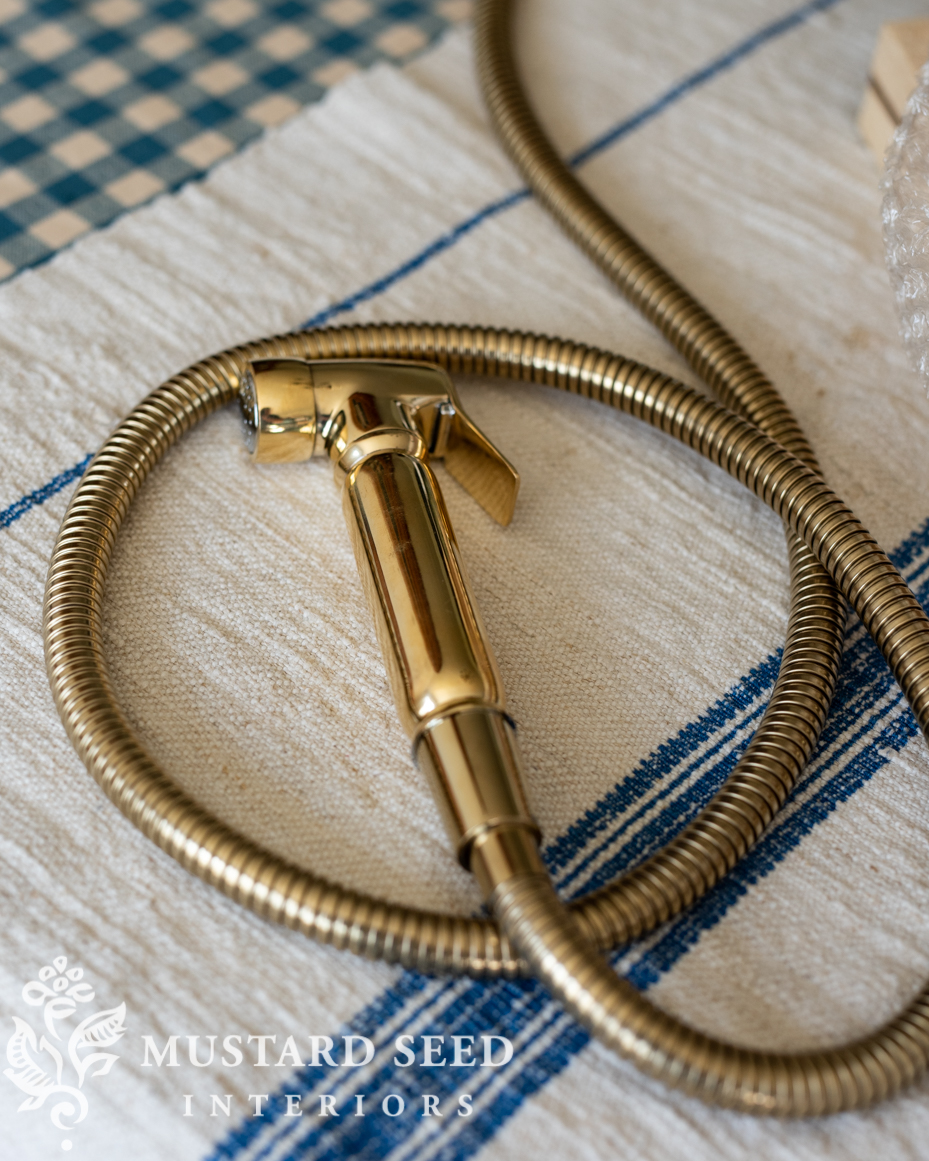 handmade unlacquered brass faucet | miss mustard seed