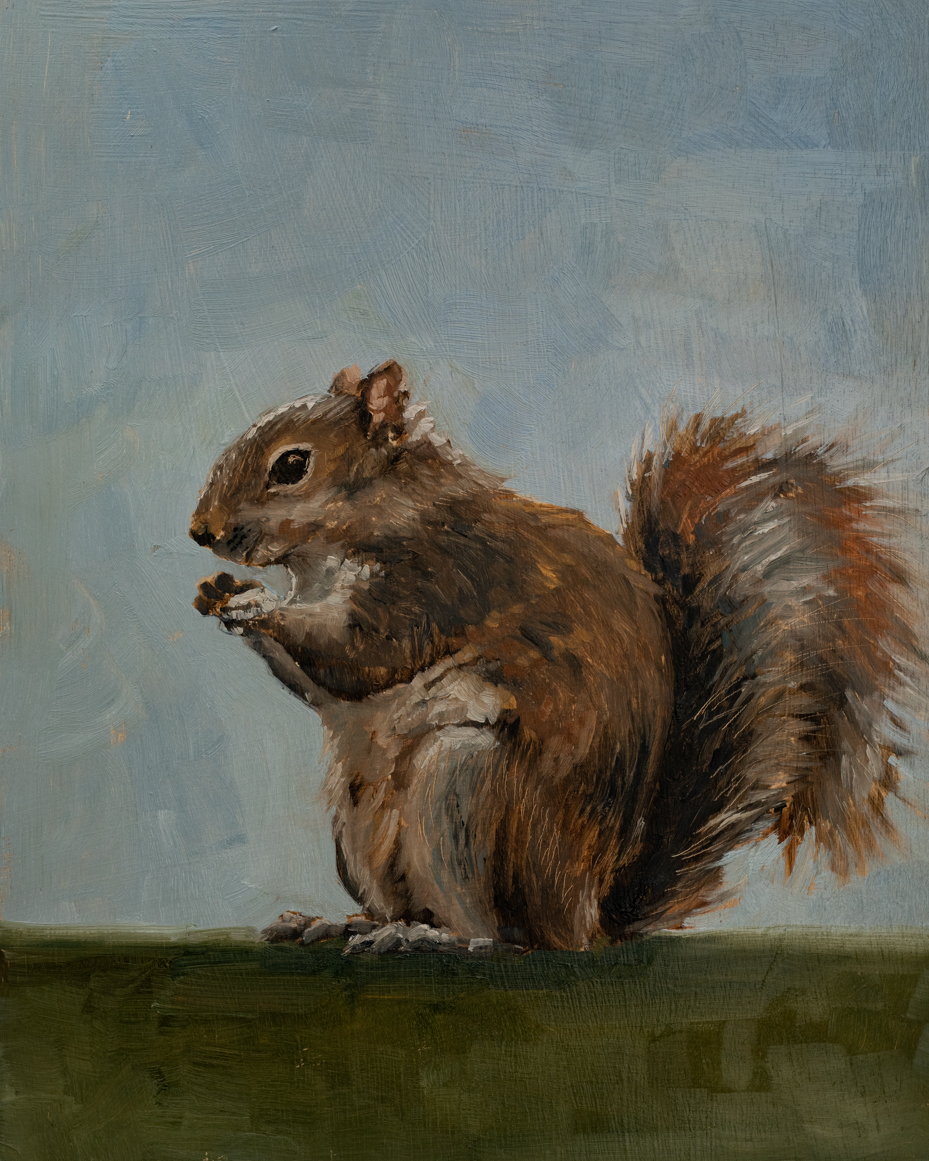 bushy tails | original oil painting | marian parsons | miss mustard seed