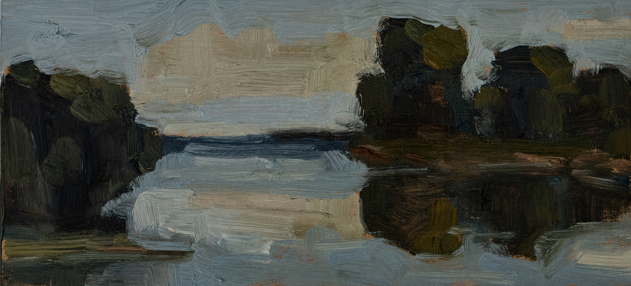 lake reflections one | original oil painting | marian parsons | miss mustard seed