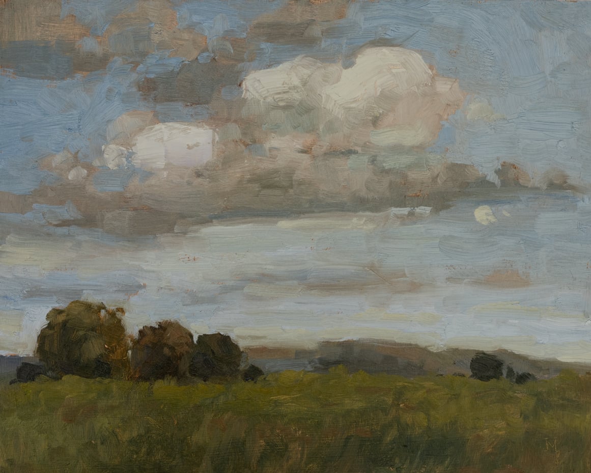 spring sky challenge | original oil painting | marian parsons | miss mustard seed