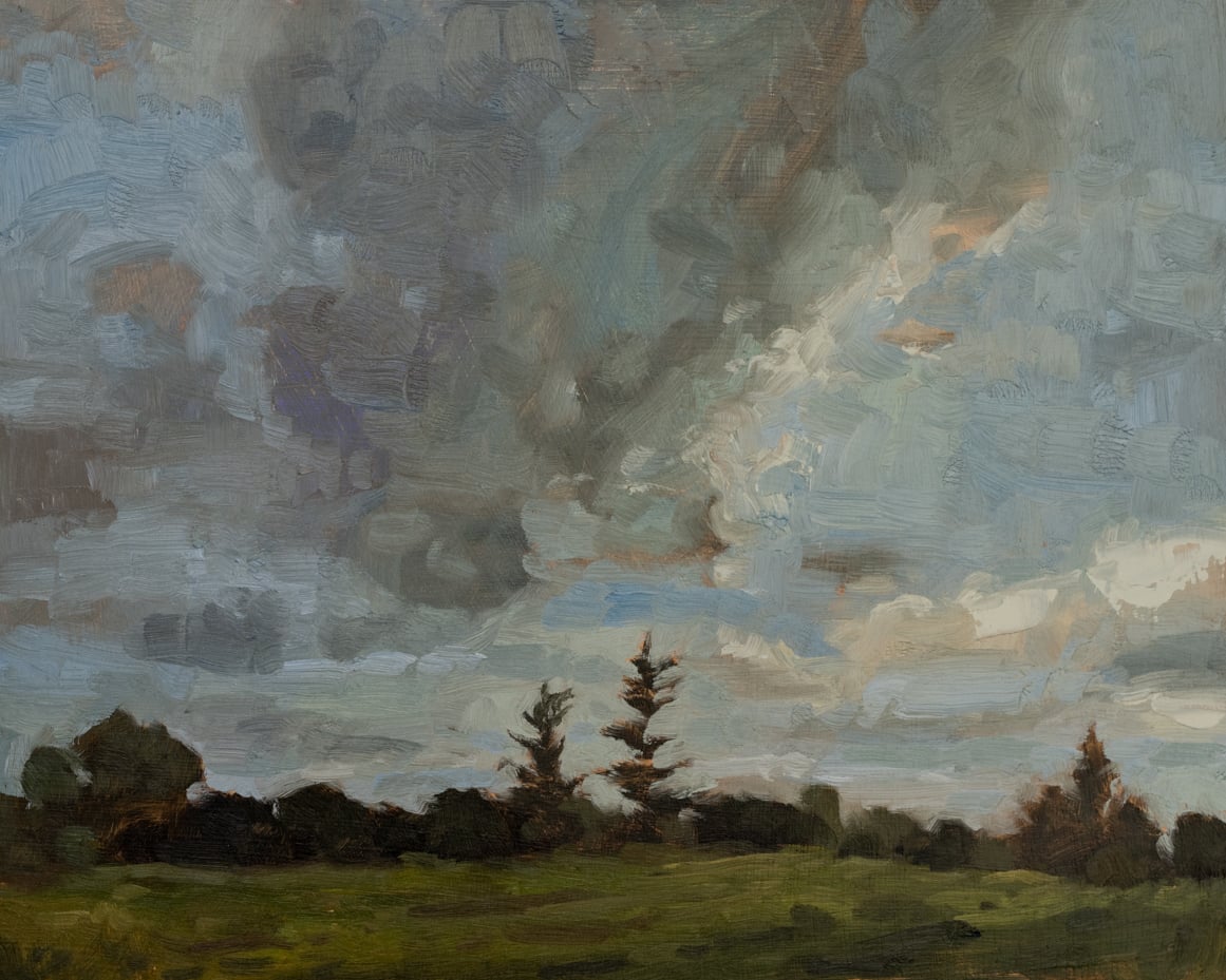 spring sky challenge | original oil painting | marian parsons | miss mustard seed