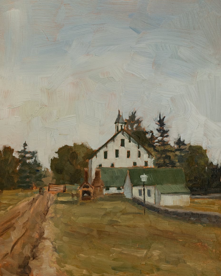 spring sky challenge | original oil painting | marian parsons | miss mustard seed