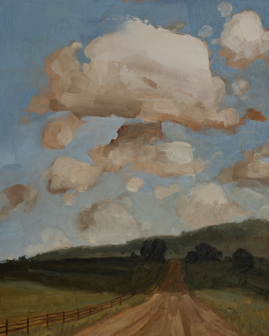 spring sky challenge | original oil painting | marian parsons | miss mustard seed