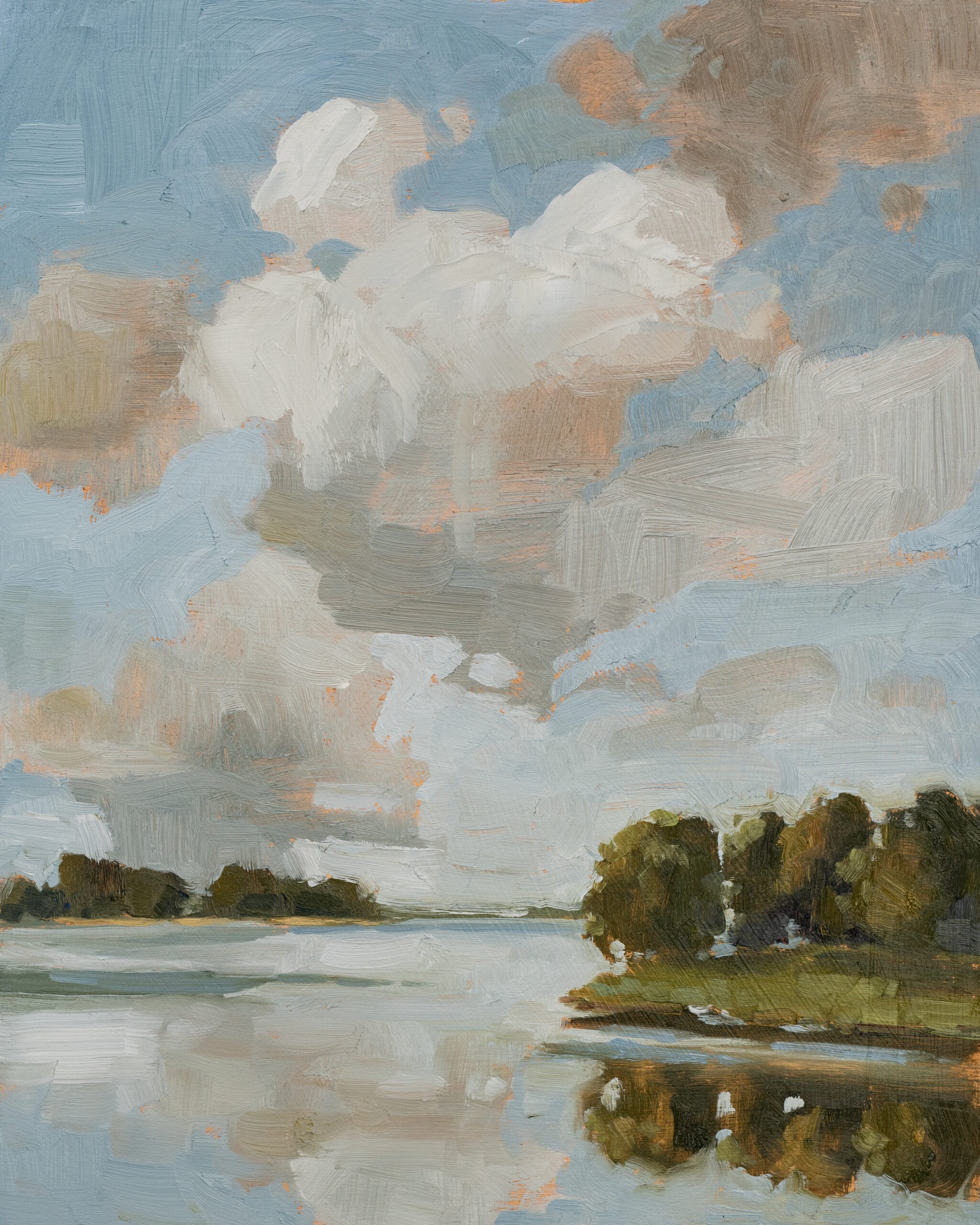 spring sky challenge | original oil painting | marian parsons | miss mustard seed