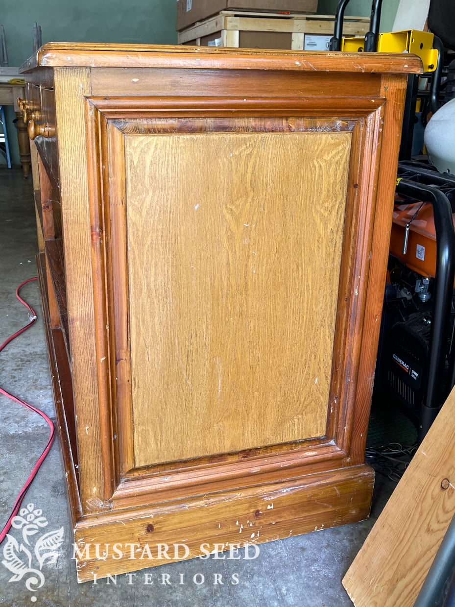 vintage pine kitchen island | miss mustard seed
